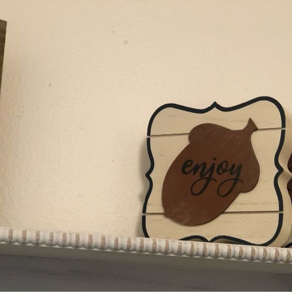 Shelf decor, table top 5”, wood - Picture 3 of 8